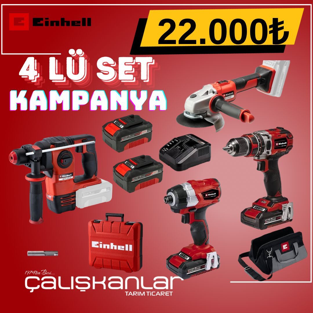 Einhell 4lü Kömürsüz Ürün Seti