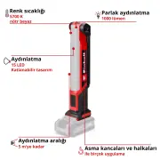 Einhell TE-CL 18/1000 S Li - Solo Akülü Aydınlatma