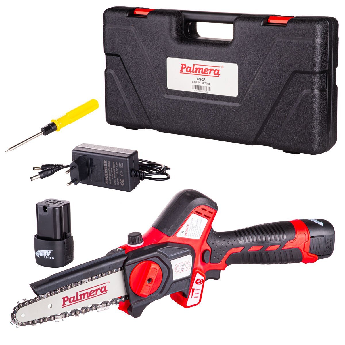 Palmera CS-35 Akülü Testere 2.0 Ah+Şarj Cihazı Çift Akülü