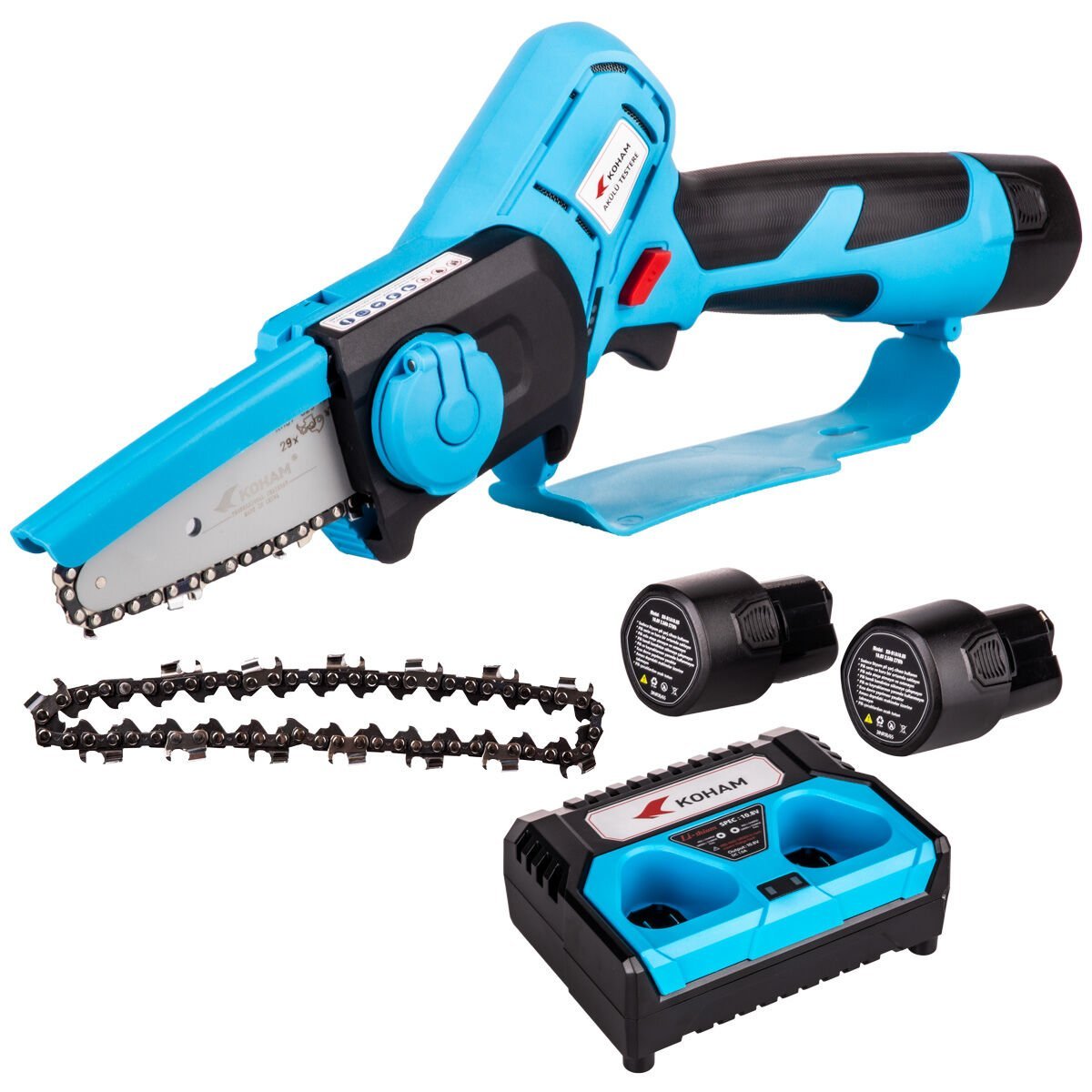 KOHAM KH-3GXD40HS10.8B Akülü Testere | 10.8V 2.5Ah Çift Akülü Budama Testeresi