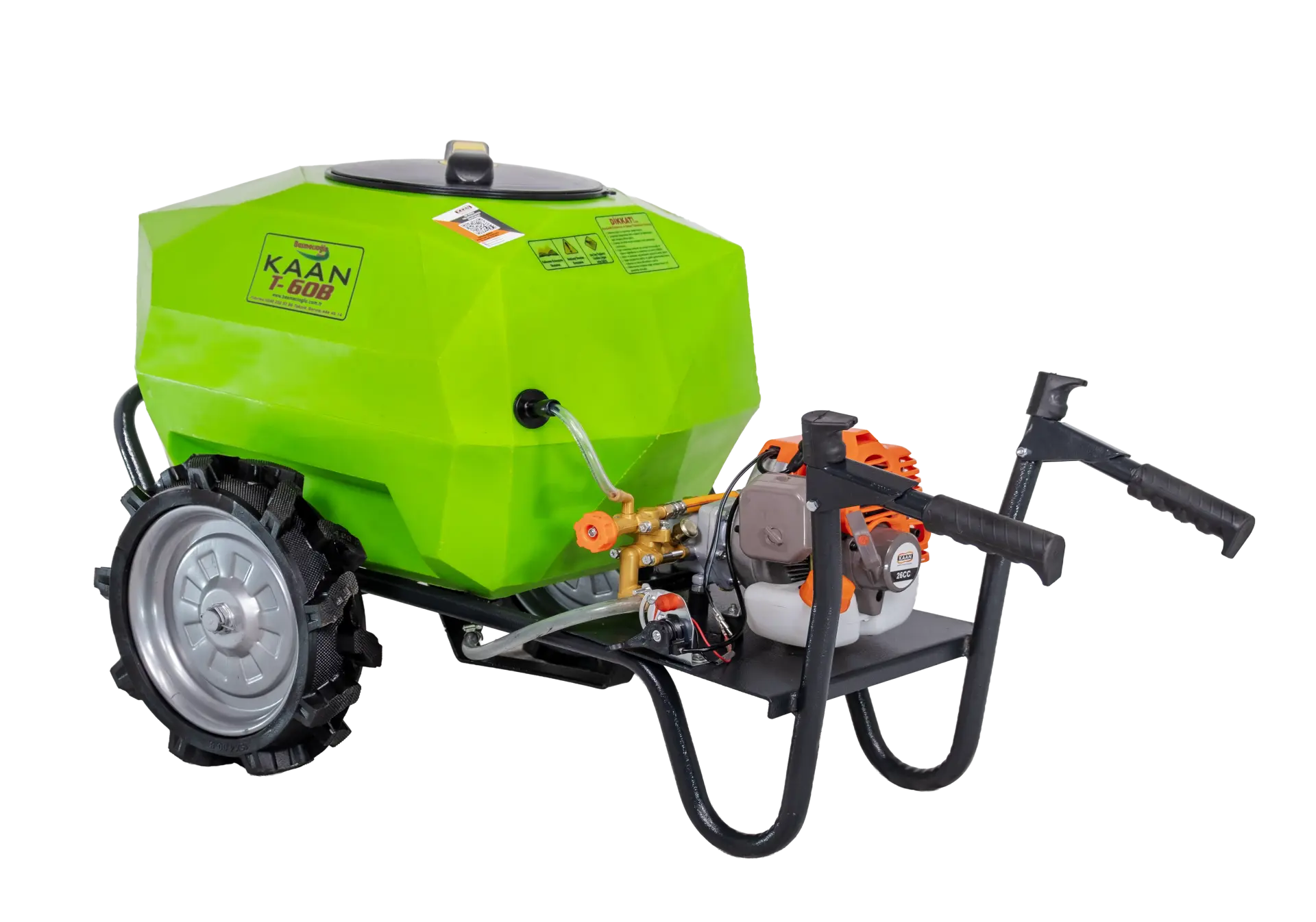 Kaan T 60 B Benzinli İlaçlama Makinası – 60 L Depo | 1,2 HP Motor | 25 Bar Basınç