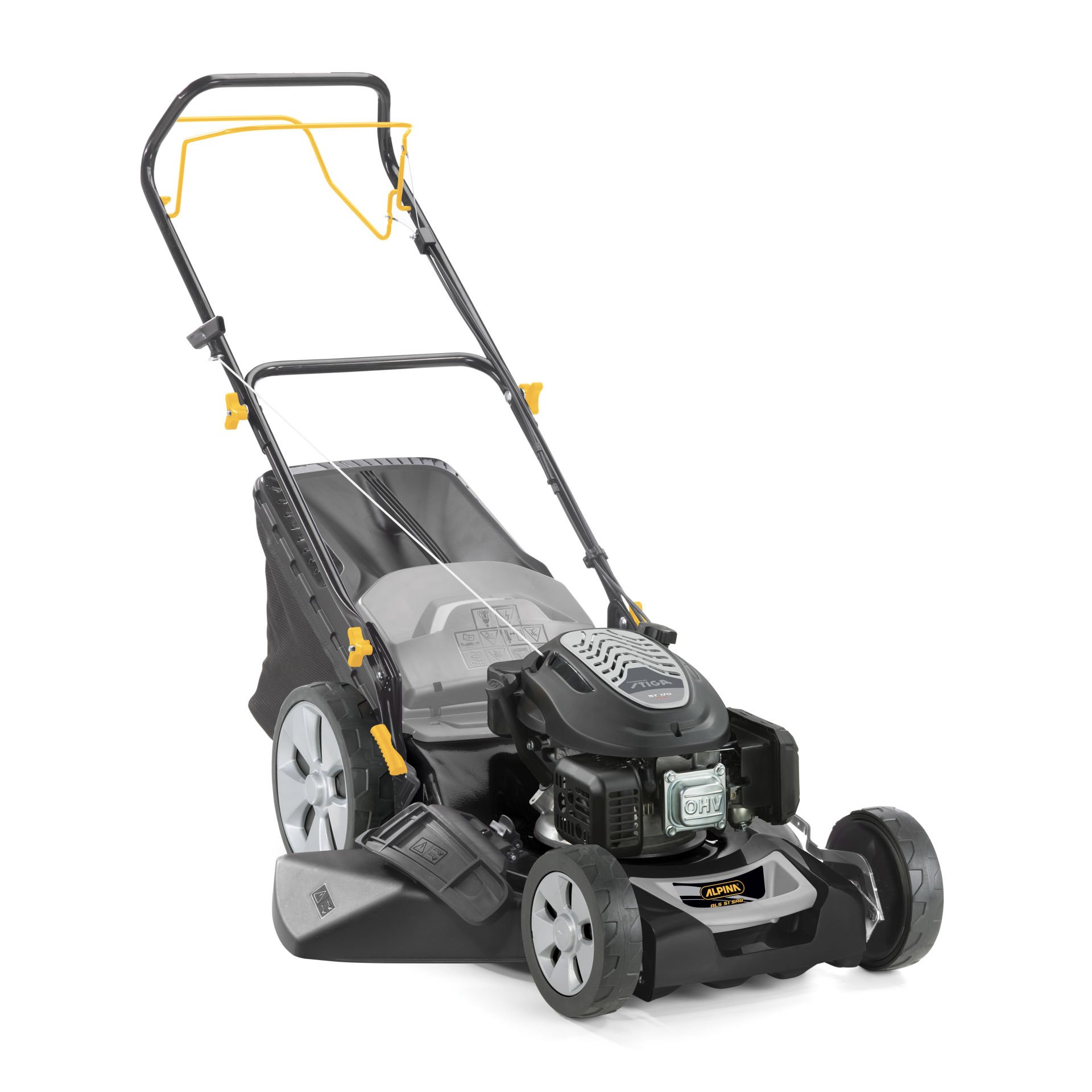 Alpina AL5 51 SAQ Benzinli Şanzımanlı Çim Biçme Makinesi – 51 cm | 166 cc ST170 Motor | 60 L Sepe