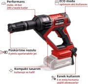 Einhell Akülü Basınçlı Yıkama Tabancası HYPRESSO 18/24-1 Li- 4 Ah Akü Ve Şarj Cihazı Dahil