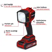 Einhell TC-CL 18/350 Li - Solo Akülü Aydınlatma