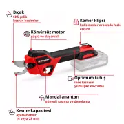 Einhell GP-LS 18/28 Li BL- Akülü Budama Makası Solo