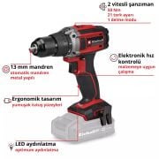 Einhell TE-CD 18/50 Li - Solo Akülü Vidalama