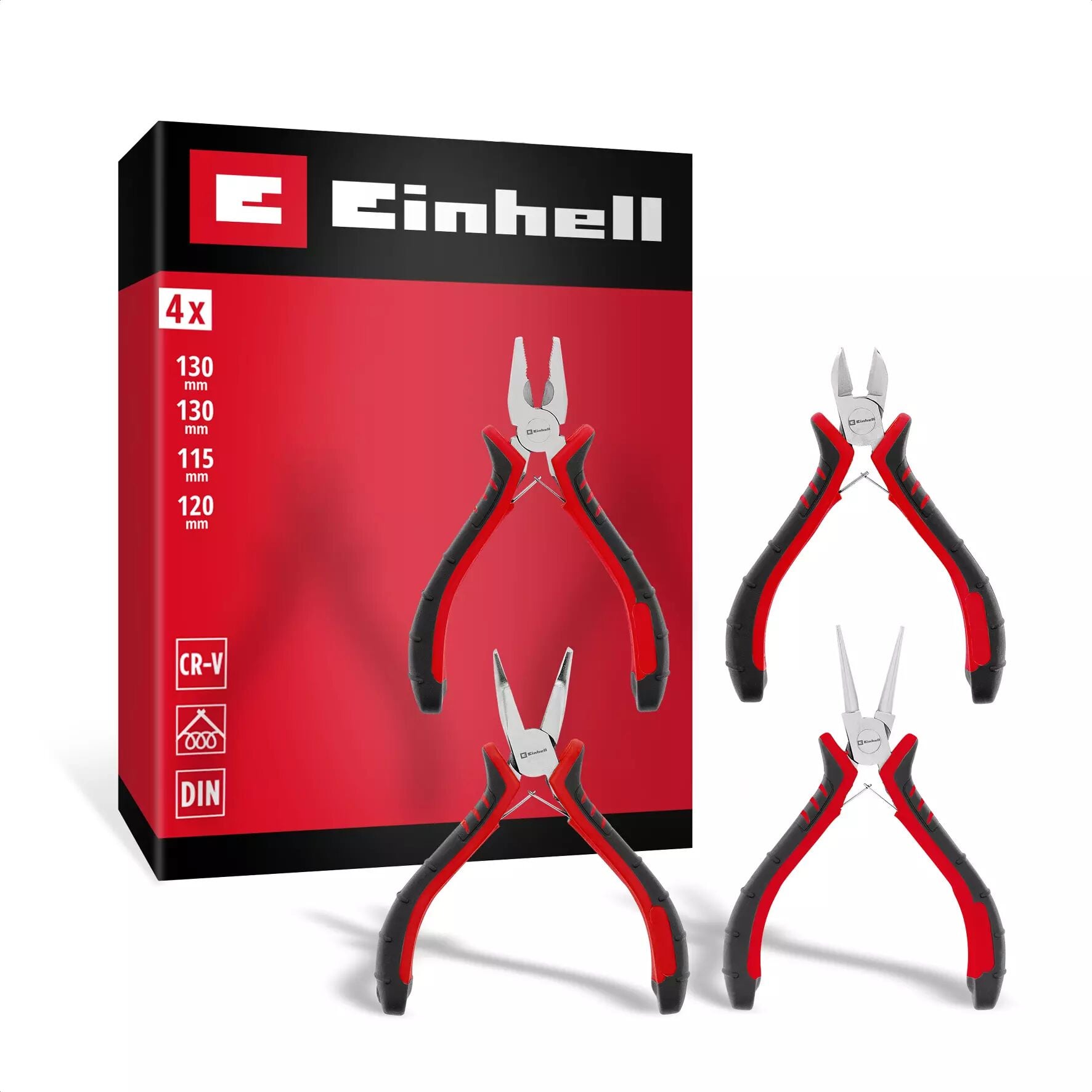 Einhell 4 Parça Elektrikçi Pense Seti