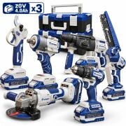CATPOWER 1560 Kömürsüz Akülü 6'lı Set 20V 4.0Ah – Matkap, Somun Sıkma, Kırıcı Delici, Taşlama ve Budama