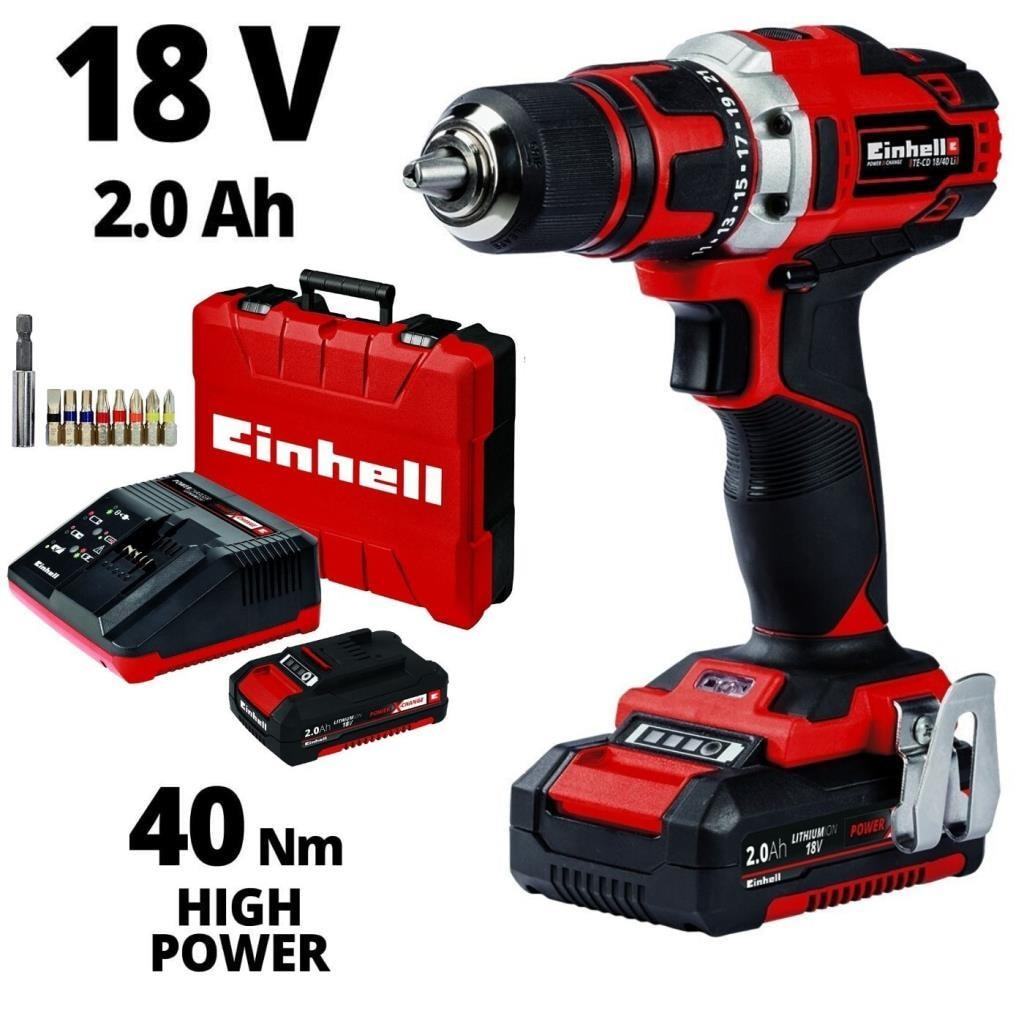 Einhell Te-Cd 18/40 Li Akülü Şarjlı Matkap (2x2A Kit)