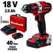 Einhell Te-Cd 18/40 Li Akülü Şarjlı Matkap (2x2A Kit)